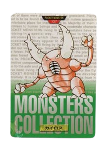 Pinsir [Green] 127 card from Bandai Carddass