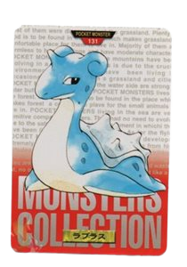 Lapras [Red] 131 card from Bandai Carddass