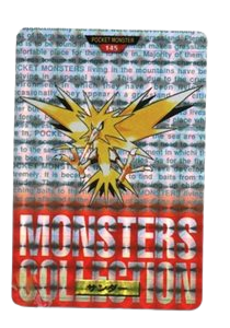 Zapdos [Red] 145 card from Bandai Carddass