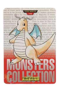 Dragonite [Red] 149 card from Bandai Carddass