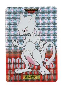 Mewtwo [Red] 150 card from Bandai Carddass