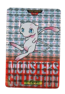 Mew [Red] 151 card from Bandai Carddass