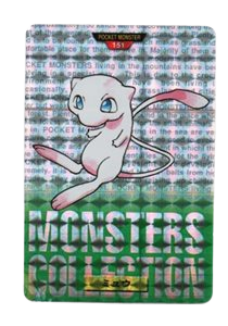 Mew [Green] 151 card from Bandai Carddass