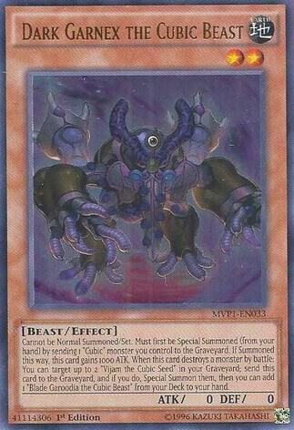 Dark Garnex the Cubic Beast MVP1-EN033 card from The Dark Side of Dimensions Movie Pack