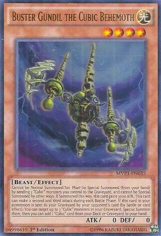Buster Gundil the Cubic Behemoth MVP1-EN035 card from The Dark Side of Dimensions Movie Pack