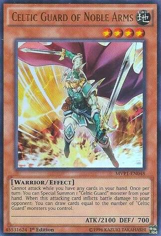 Celtic Guard of Noble Arms MVP1-EN048 card from The Dark Side of Dimensions Movie Pack