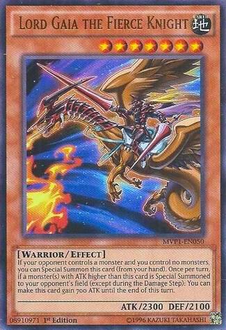 Lord Gaia the Fierce Knight MVP1-EN050 card from The Dark Side of Dimensions Movie Pack