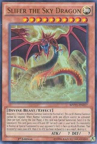 Slifer the Sky Dragon MVP1-EN057 card from The Dark Side of Dimensions Movie Pack