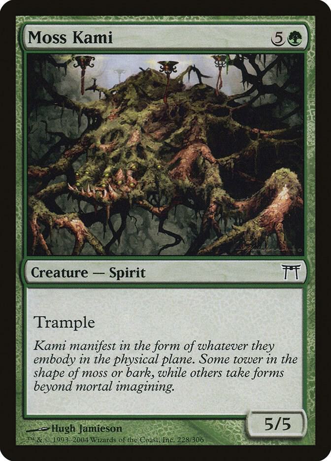 Moss Kami 228 card from Champions of Kamigawa