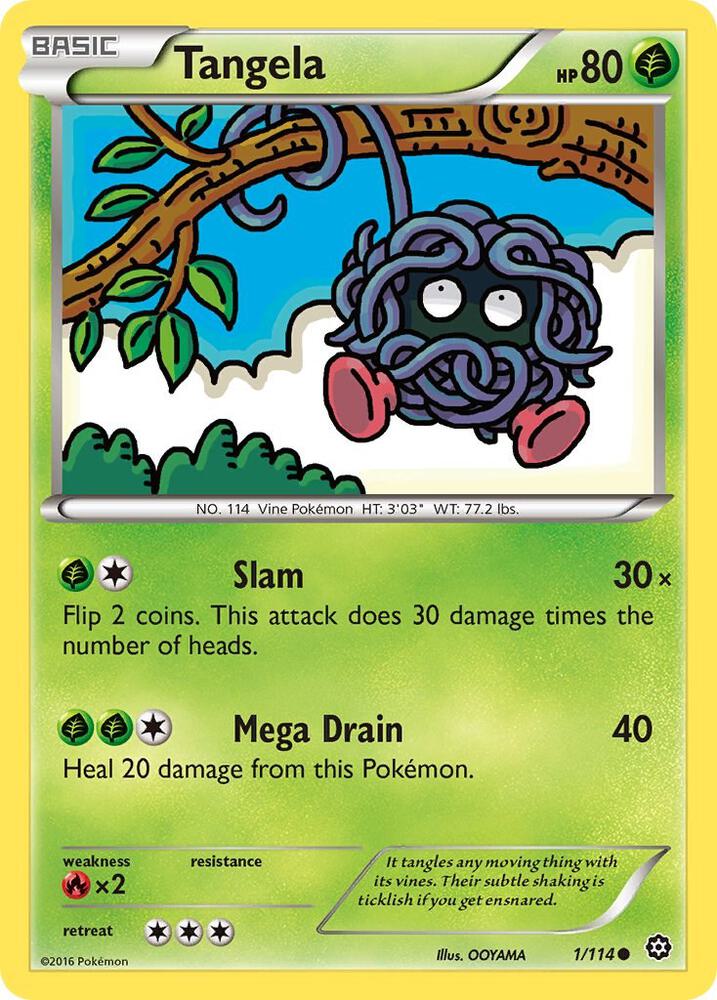 Tangela 1/114 card from XY - Steam Siege