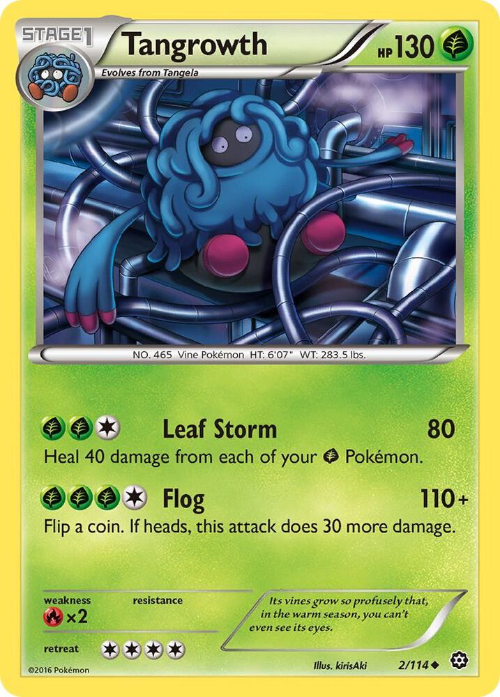 Tangrowth 2/114 card from XY - Steam Siege