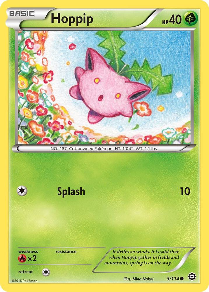 Hoppip 3/114 card from XY - Steam Siege