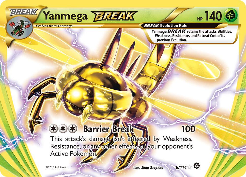 Yanmega BREAK 8/114 card from XY - Steam Siege