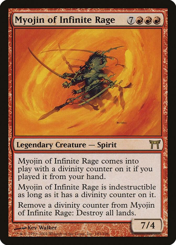 Myojin of Infinite Rage 181 card from Champions of Kamigawa