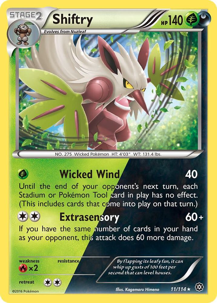 Shiftry 11/114 card from XY - Steam Siege