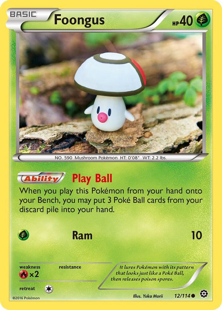 Foongus 12/114 card from XY - Steam Siege