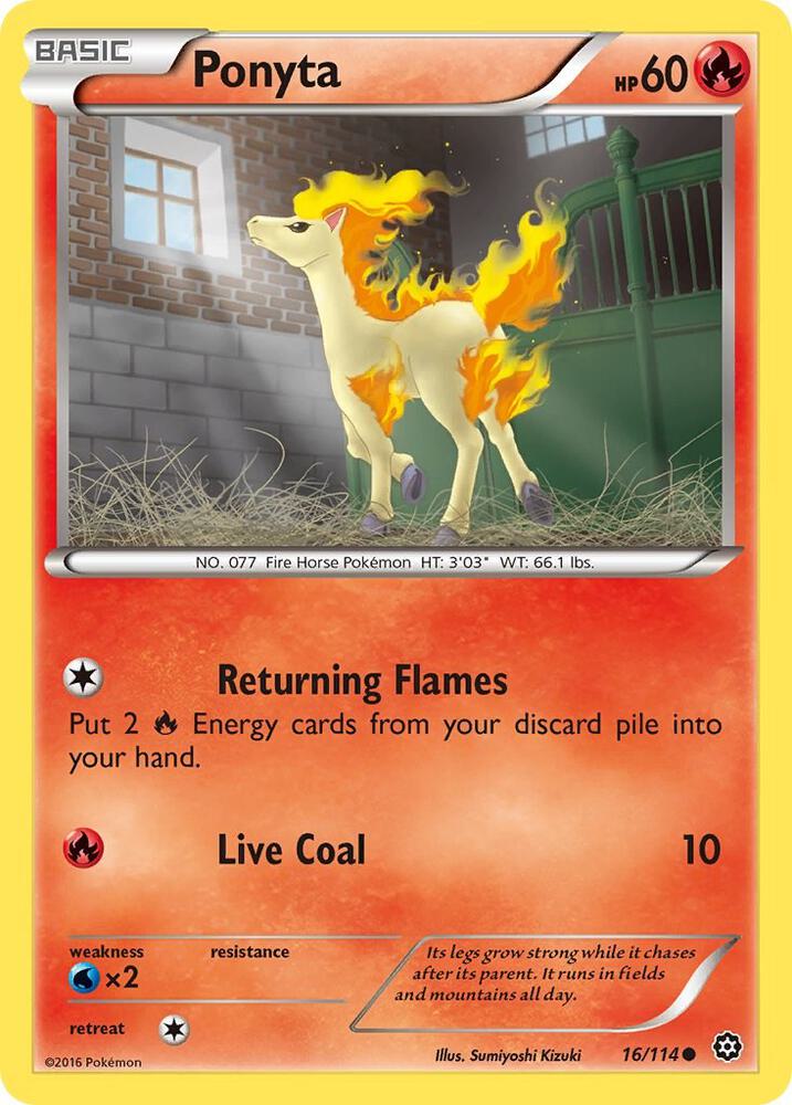 Ponyta 16/114 card from XY - Steam Siege