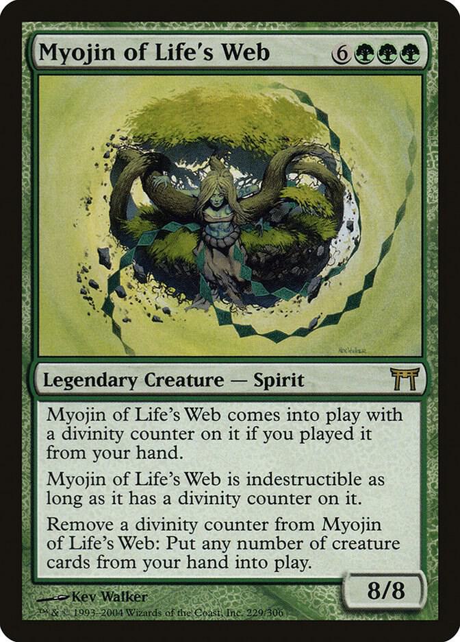 Myojin of Life's Web 229 card from Champions of Kamigawa