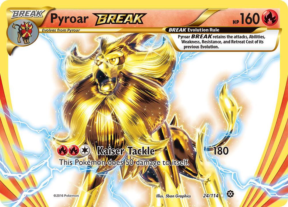 Pyroar BREAK 24/114 card from XY - Steam Siege