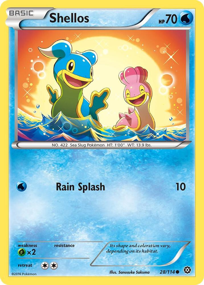 Shellos 28/114 card from XY - Steam Siege