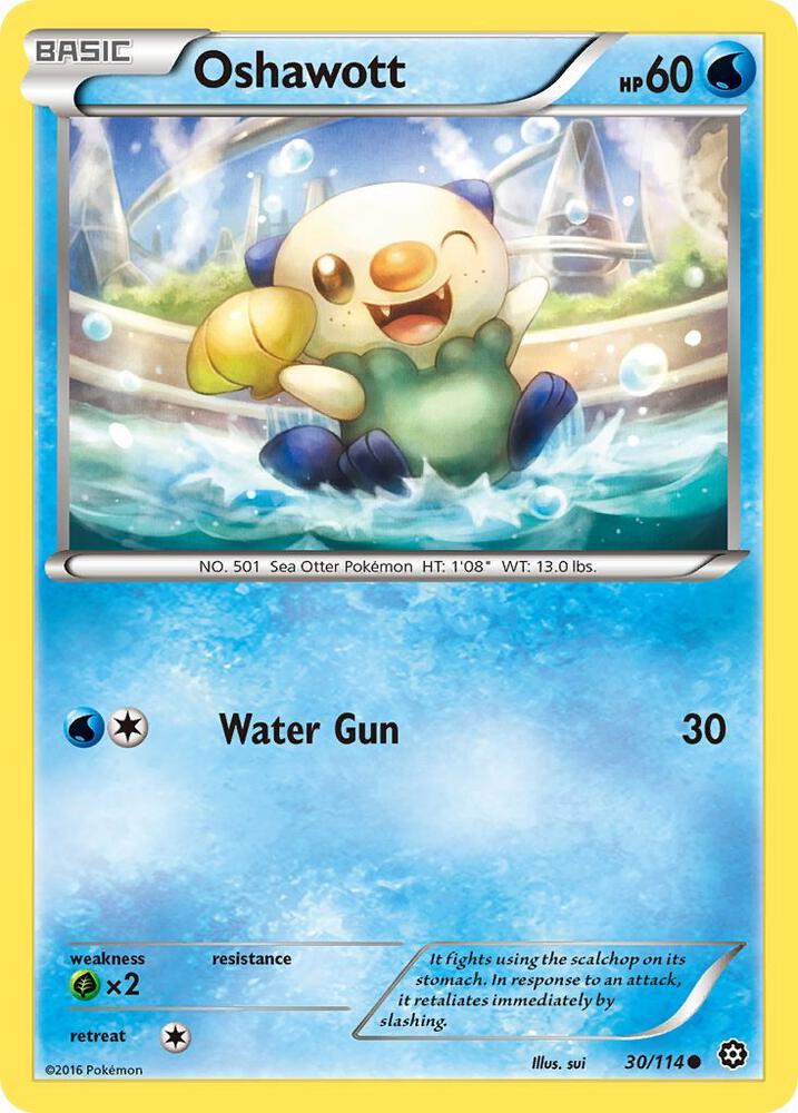 Oshawott 30/114 card from XY - Steam Siege