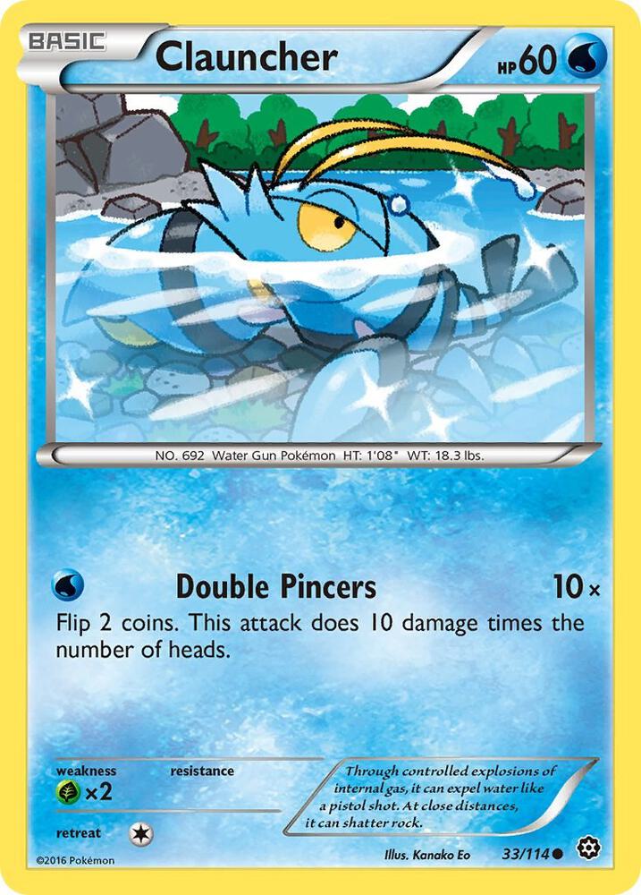 Clauncher 33/114 card from XY - Steam Siege