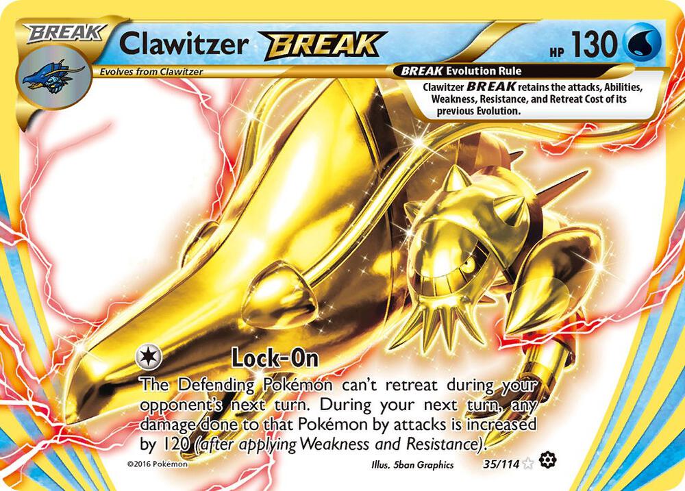 Clawitzer BREAK 35/114 card from XY - Steam Siege