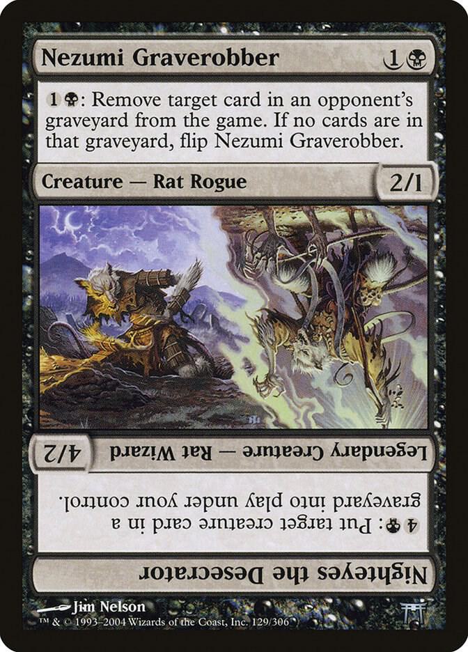 Nezumi Graverobber // Nighteyes the Desecrator 129 card from Champions of Kamigawa