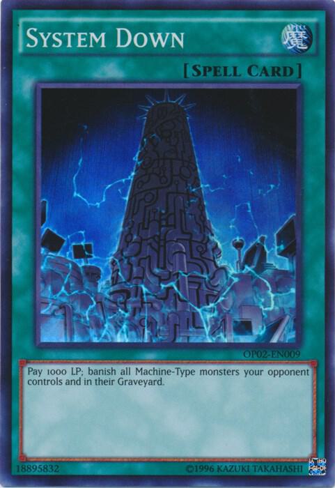 System Down OP02-EN009 card from OTS Tournament Pack 2