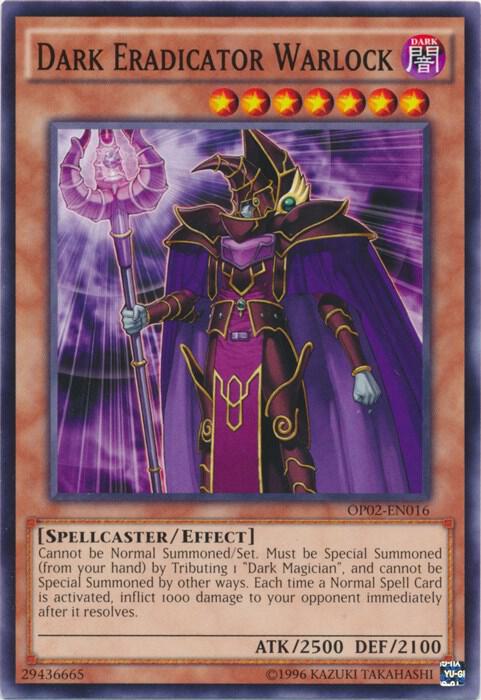 Dark Eradicator Warlock OP02-EN016 card from OTS Tournament Pack 2