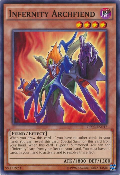 Infernity Archfiend OP02-EN017 card from OTS Tournament Pack 2