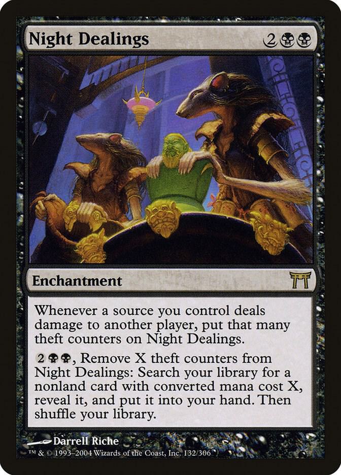 Night Dealings 132 card from Champions of Kamigawa