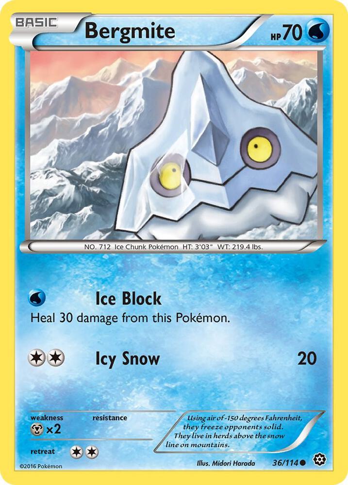 Bergmite 36/114 card from XY - Steam Siege