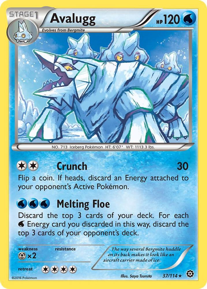 Avalugg 37/114 card from XY - Steam Siege