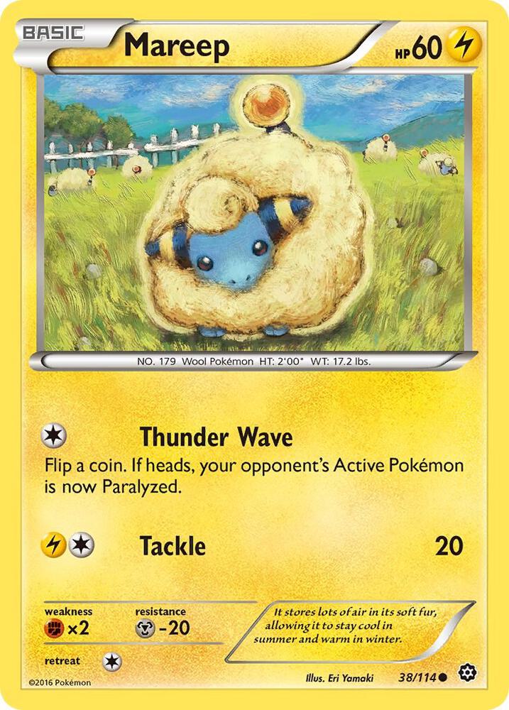 Mareep 38/114 card from XY - Steam Siege