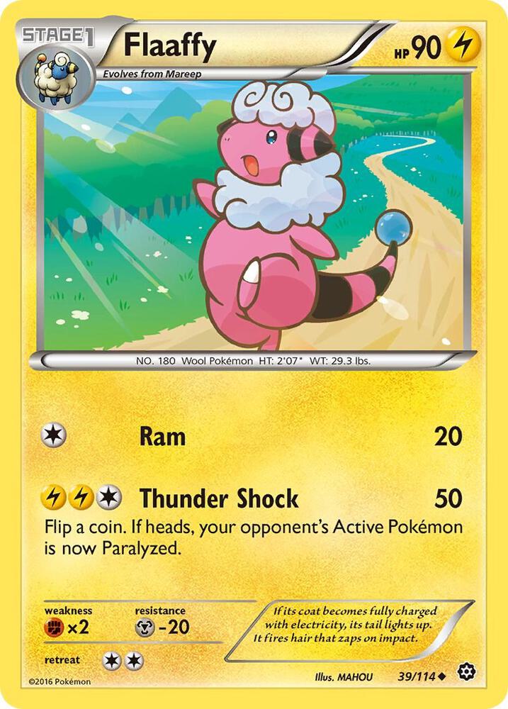 Flaaffy 39/114 card from XY - Steam Siege