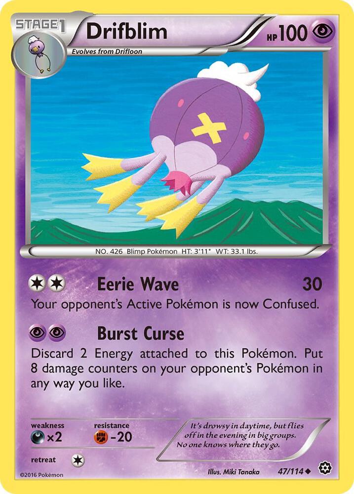 Drifblim 47/114 card from XY - Steam Siege