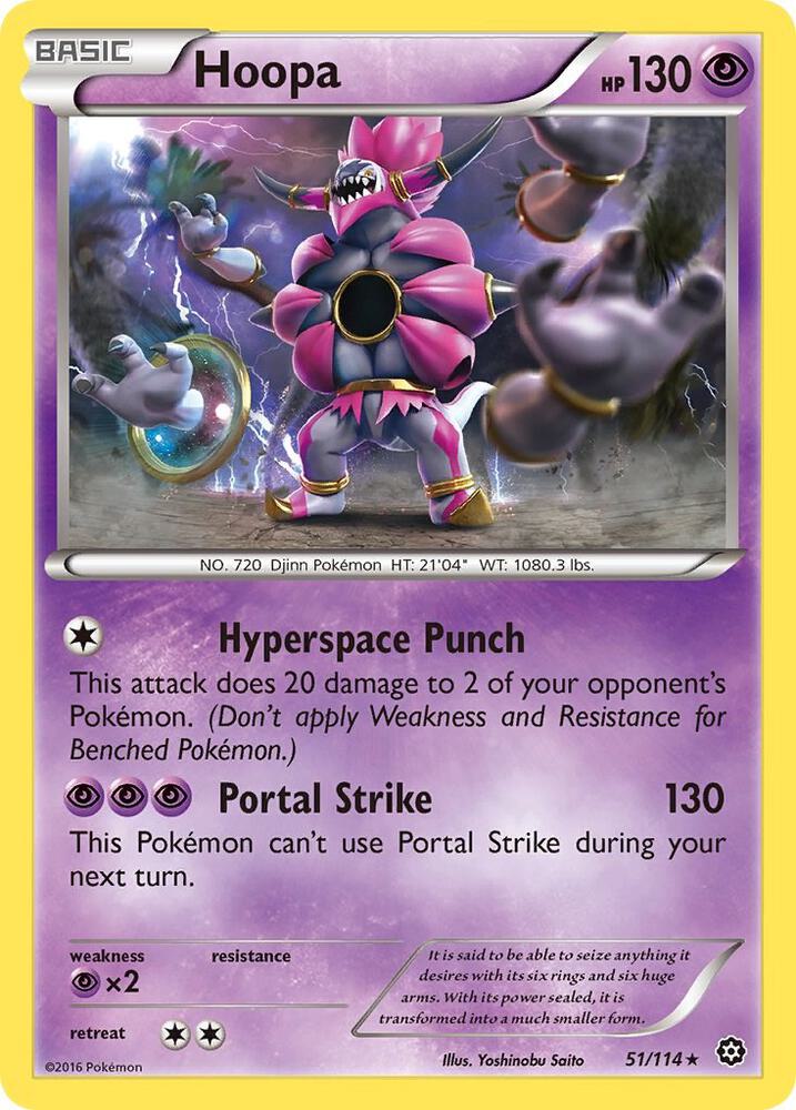 Hoopa 51/114 card from XY - Steam Siege