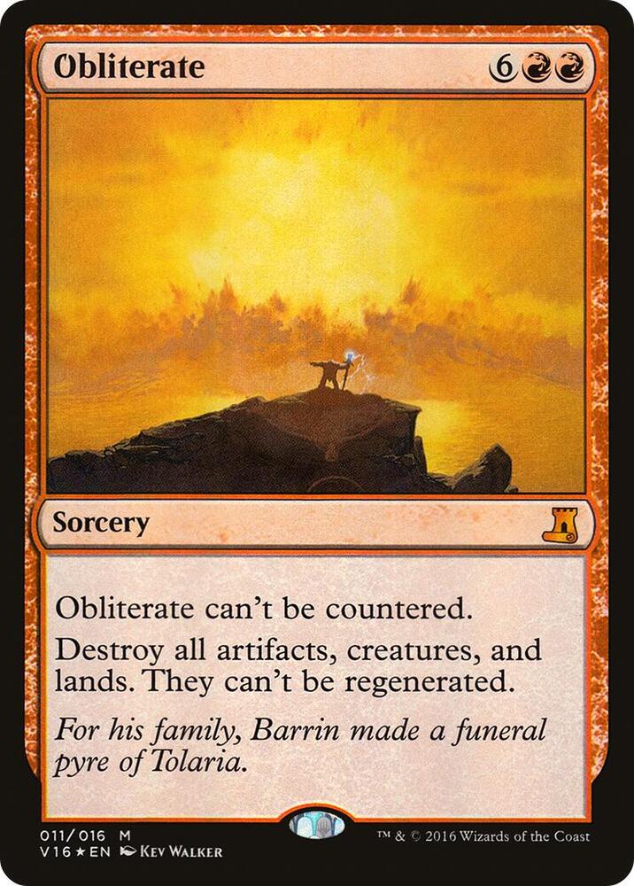 Obliterate 11 card from From the Vault: Lore