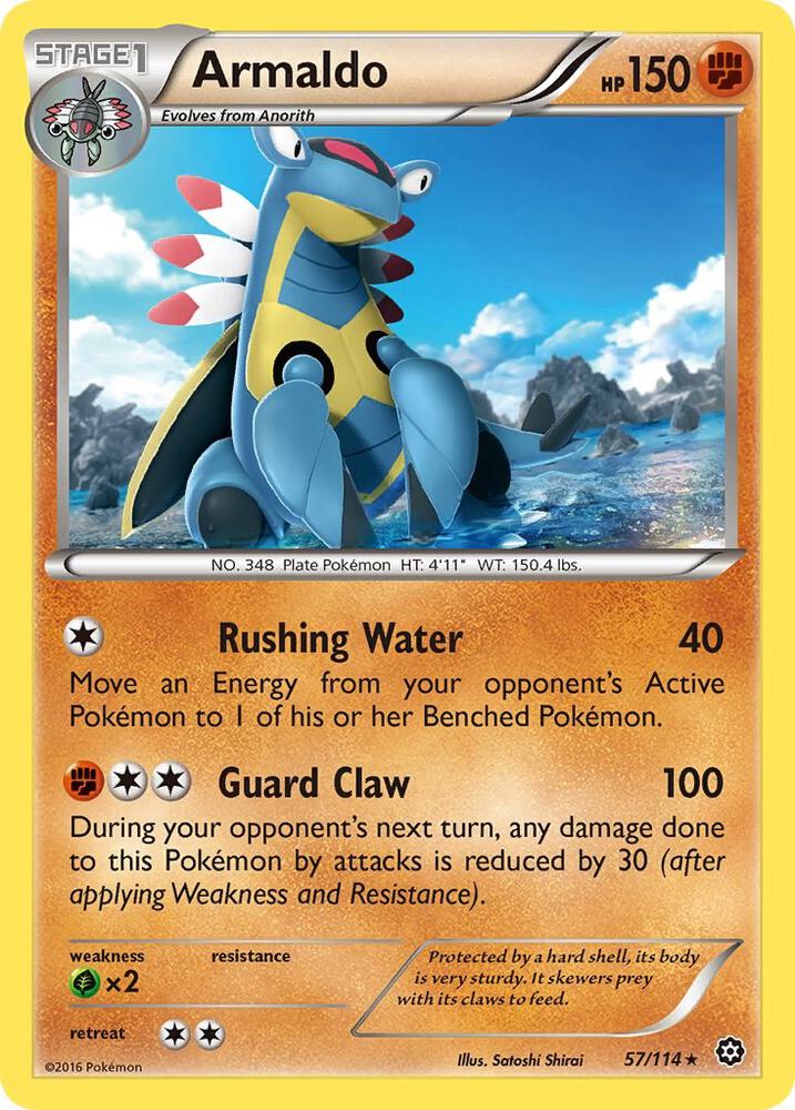 Armaldo 57/114 card from XY - Steam Siege