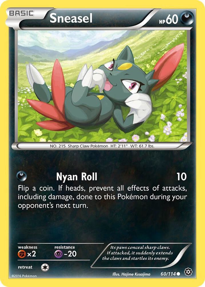 Sneasel 60/114 card from XY - Steam Siege