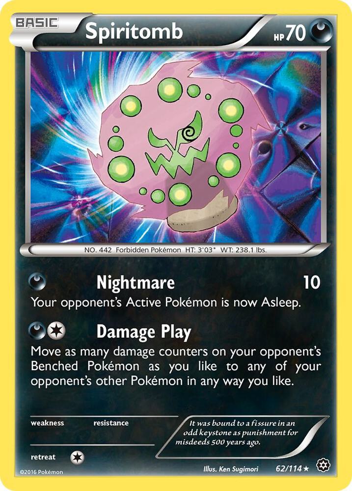 Spiritomb 62/114 card from XY - Steam Siege
