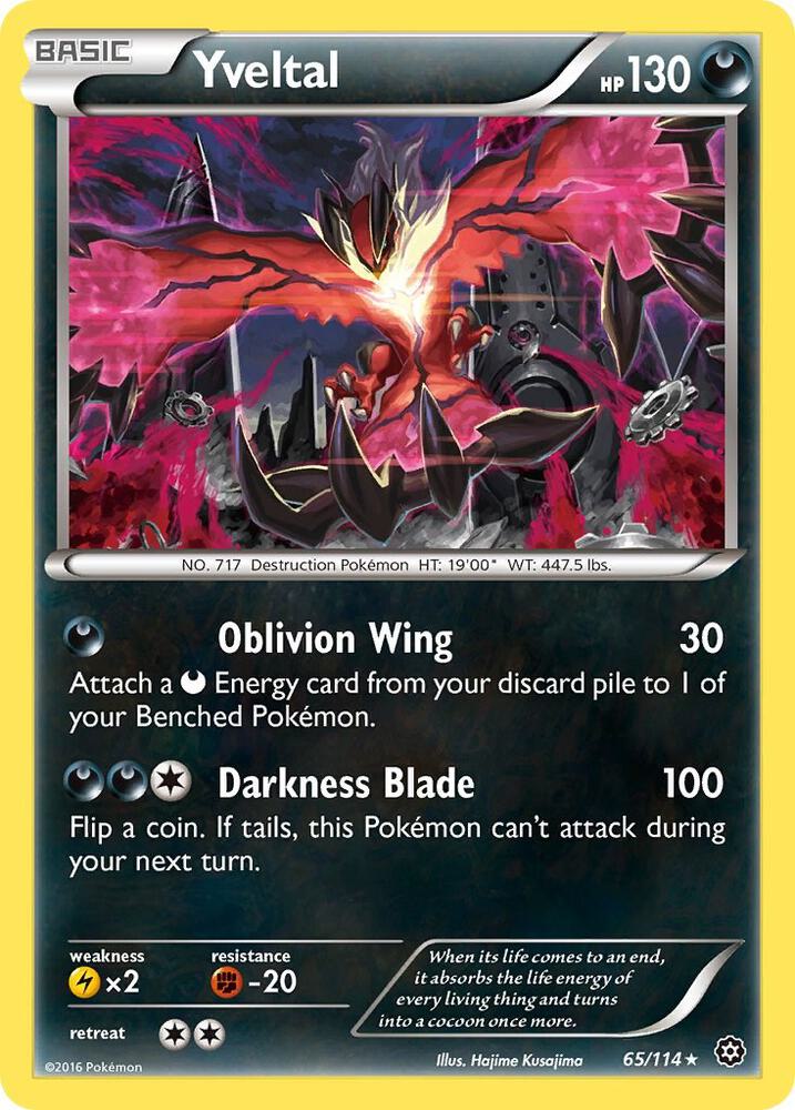 Yveltal 65/114 card from XY - Steam Siege