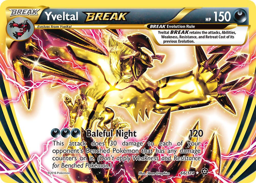 Yveltal BREAK 66/114 card from XY - Steam Siege