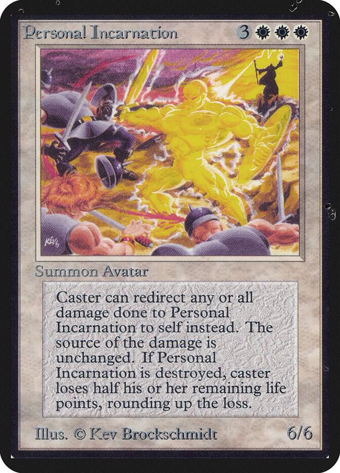 Personal Incarnation card from Alpha Edition