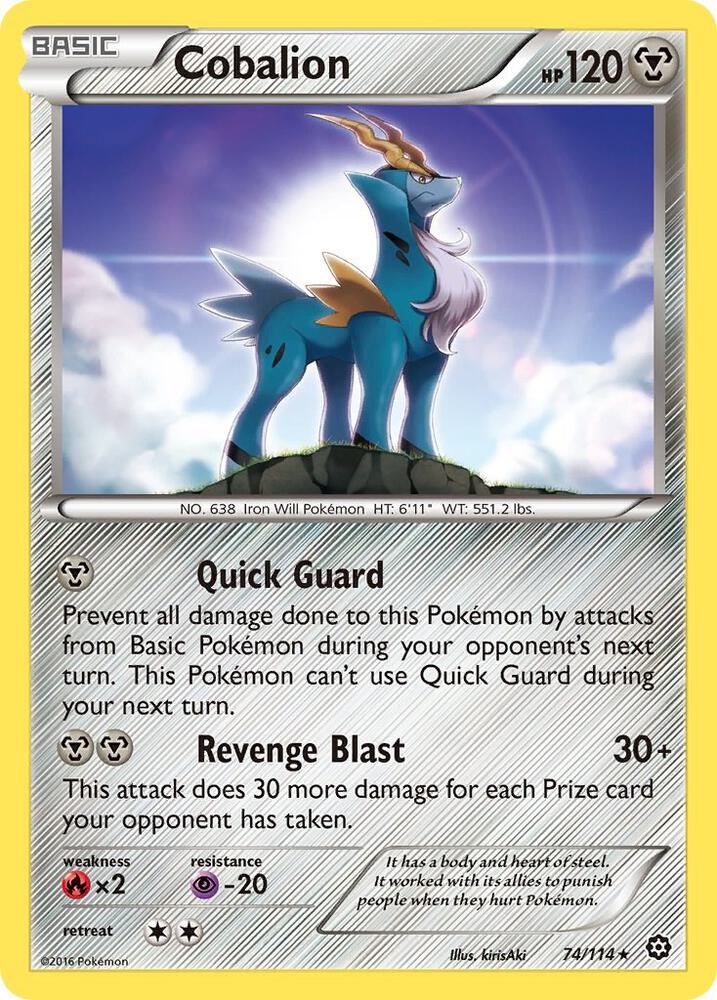 Cobalion 74/114 card from XY - Steam Siege