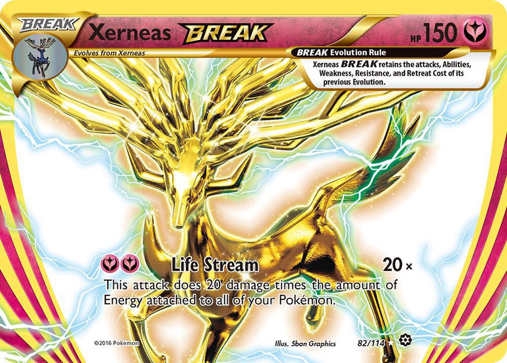 Xerneas BREAK 82/114 card from XY - Steam Siege