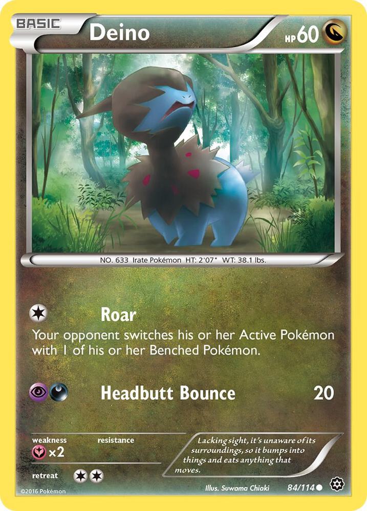 Deino 84/114 card from XY - Steam Siege