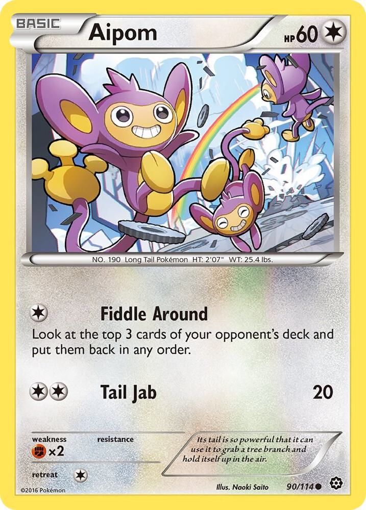 Aipom 90/114 card from XY - Steam Siege