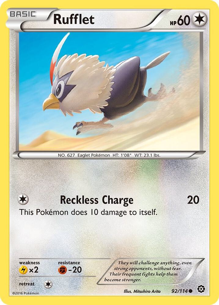 Rufflet 92/114 card from XY - Steam Siege